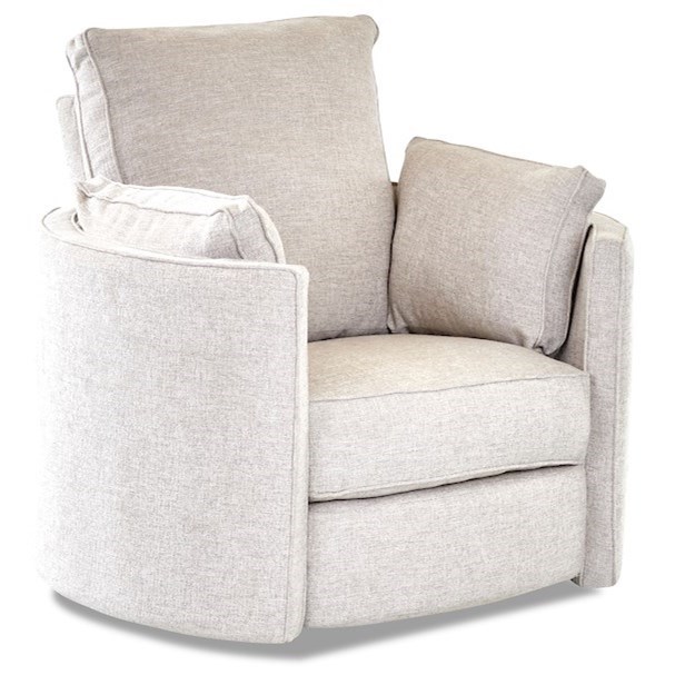 klaussner ryder transitional reclining swivel chair